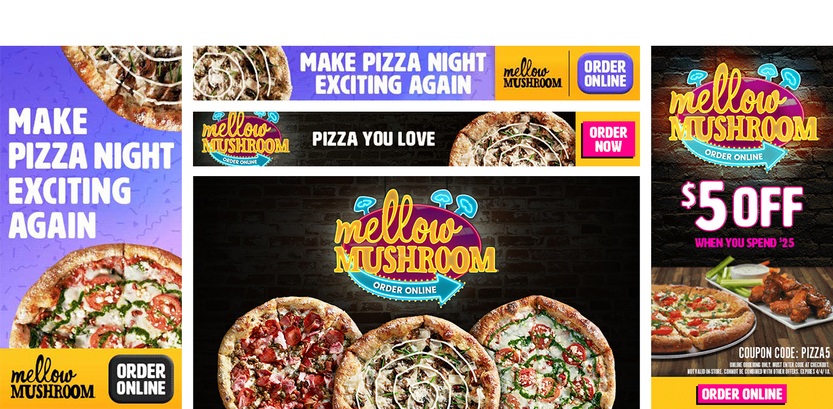 mellow mushroom order online digital ads