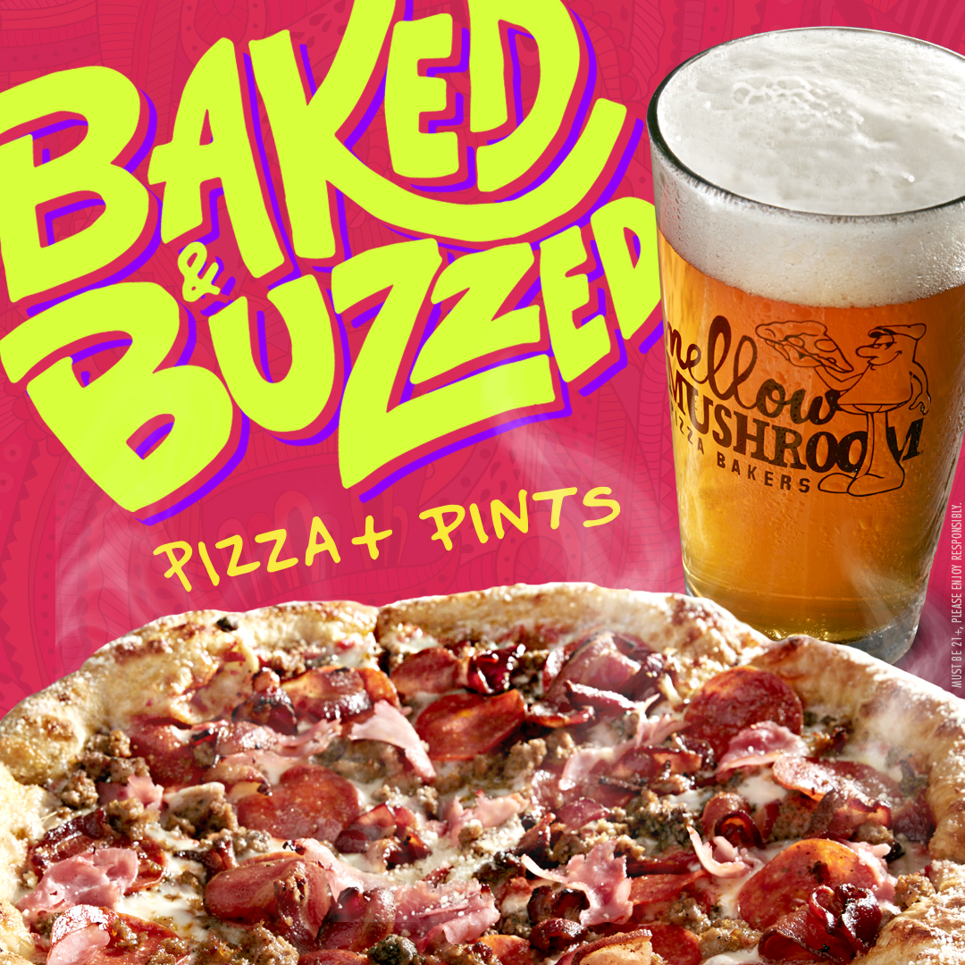 baked and buzzed pizza and beer