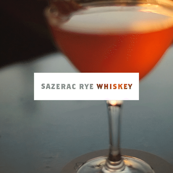 Sazerac Rye Whiskey Coup Cocktail Loop