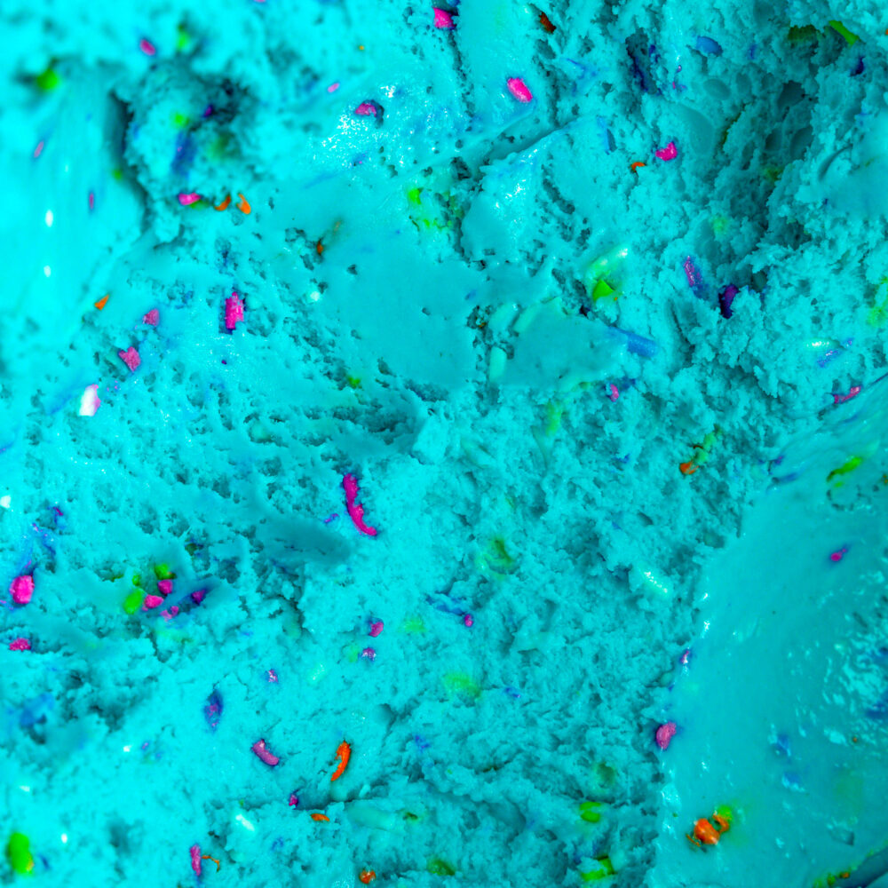 Blue Ice Cream with sprinkles